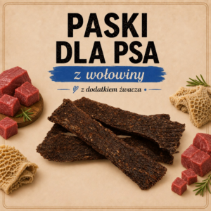 Paski mięsne wołowe z dodatkiem żwacza 100g