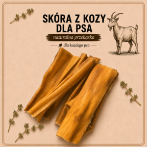 Skóra z kozy 80g - Naturalny gryzak dla psa