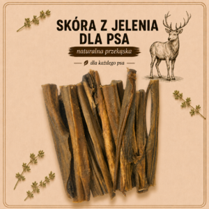 Skóra z jelenia 80g – Naturalny przysmak dla psa