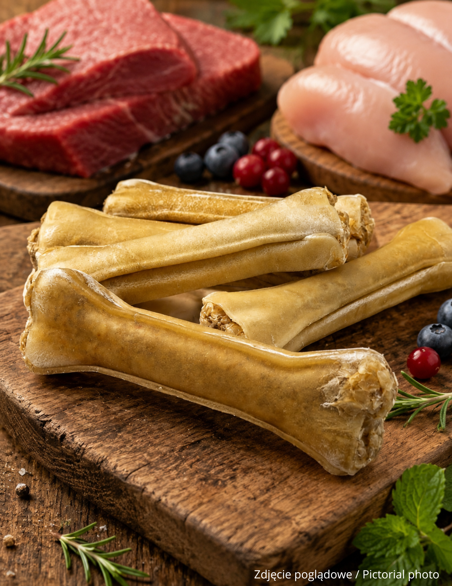 Kość z dodatkiem kurczaka 12 cm 55g - 100% naturalna kość do żucia - obrazek 3
