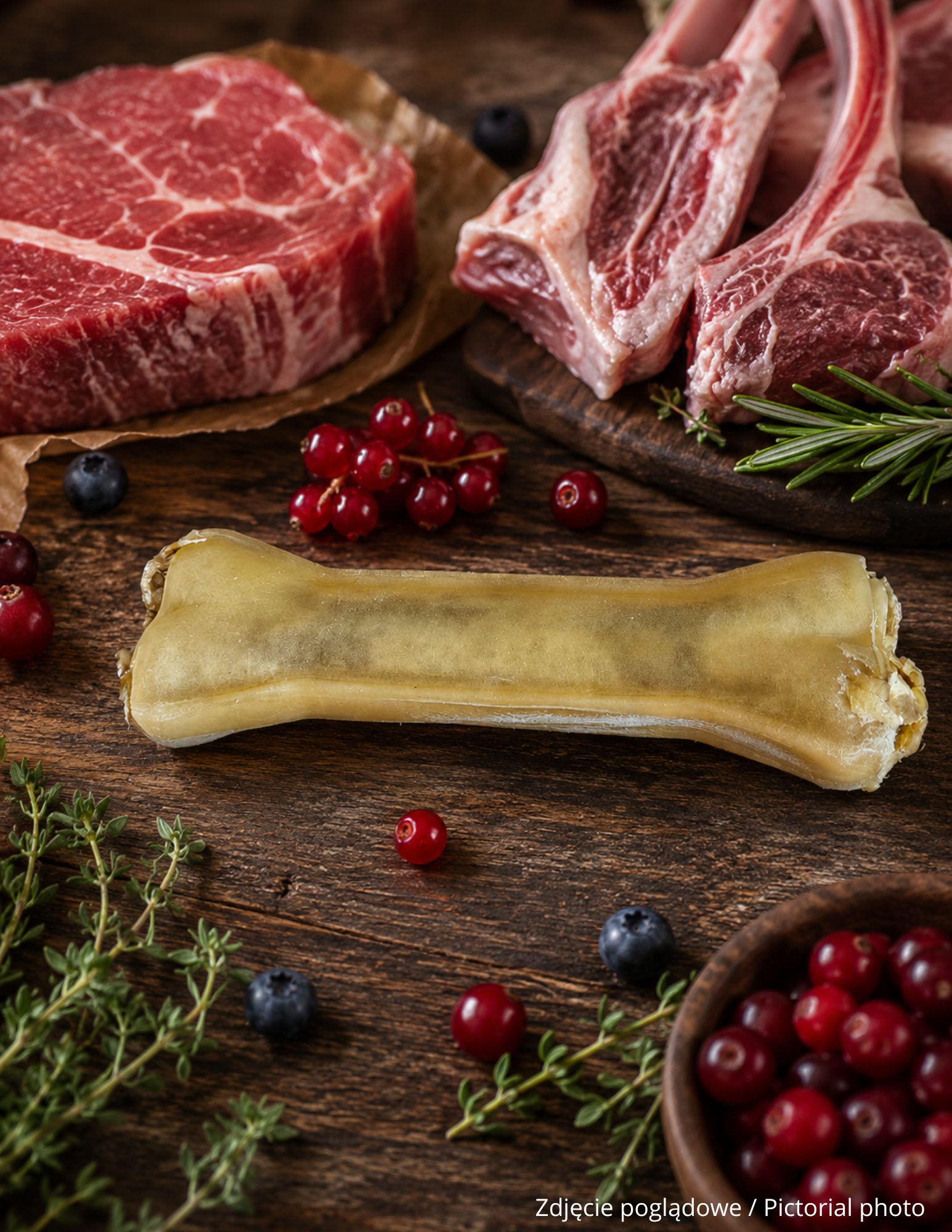 Kość z dodatkiem owcy 12 cm 55g - 100% naturalna kość do żucia - obrazek 3