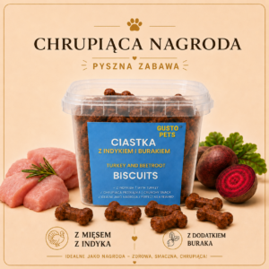Ciastka z indykiem i burakiem 450g