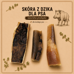 Skóra z dzika 80g - Naturalny gryzak dla psa