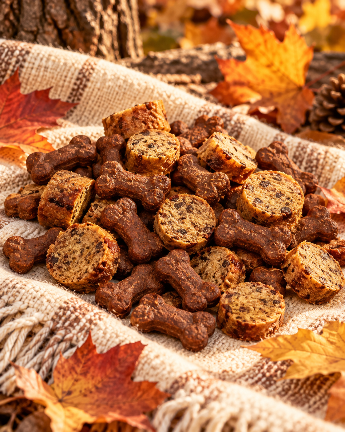 Jesienny zestaw II GUSTO PETS – 1× Ciastka z kaczką i marchewką 450g, 1× Smaczki treningowe z indyka, ryżu i siemienia lnianego 150g - obrazek 2
